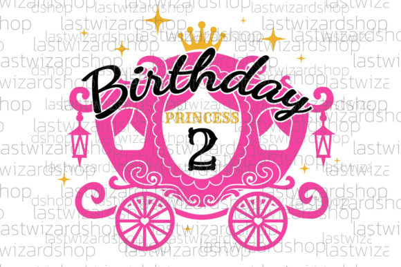 Birthday Princess Svg Graphics for Craft Publishers