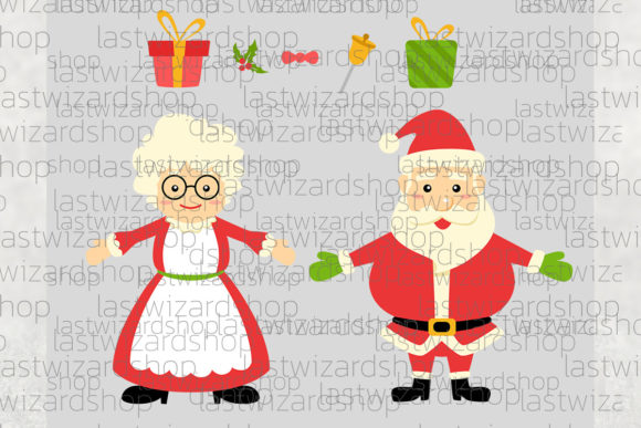 Cute Santa Mrs. Claus SVG: Graphics for Crafts & Branding