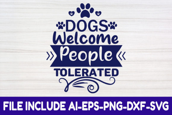Dog SVG Design: Dogs Welcome People for Crafts & Graphics