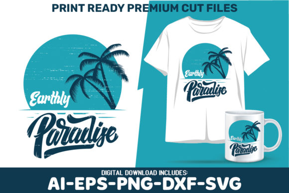 Earthly Paradise Vintage Sublimation SVG for Crafts & Graphics