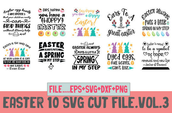 EASTER SVG BUNDLE: 10 Graphics for Crafts & Online Selling