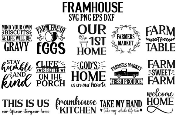 Farmhouse SVG Bundle: Graphics for Crafts