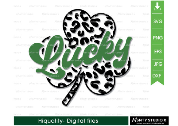 Leopard Shamrock Svg, St Patricks Svg