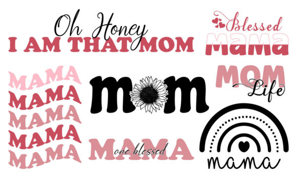 Mothers Day Svg Bundle, Mama Svg File for Crafts Graphics