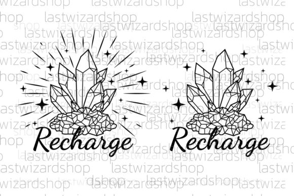 Recharge Crystals Svg, Graphics & Crafts
