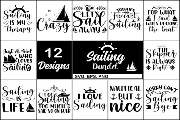 Sailing SVG Bundle: Graphics & Crafts