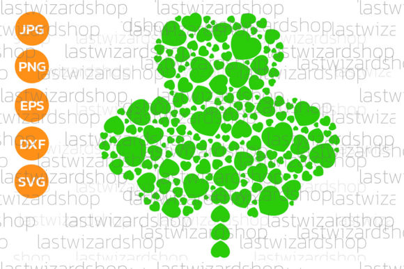 Shamrocks of Heart Svg for Crafts and Graphics