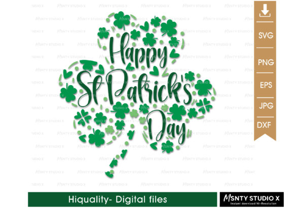 St Patricks Day SVG, Shamrock Svg, Clover Graphics for Crafts and Handmade Business