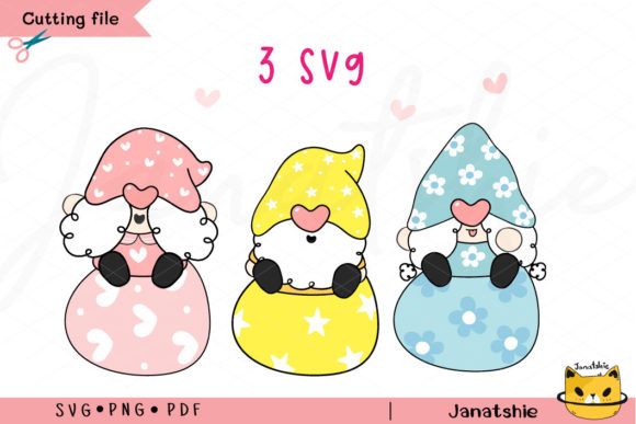 Sweet Easter Gnome SVG Clipart for Seasonal Crafts & Graphics